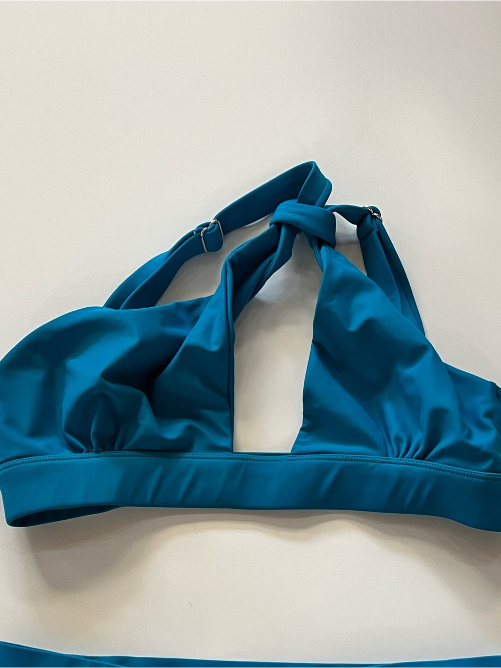 Tularosa Teal Halter Tie Front Bikini Top size Large